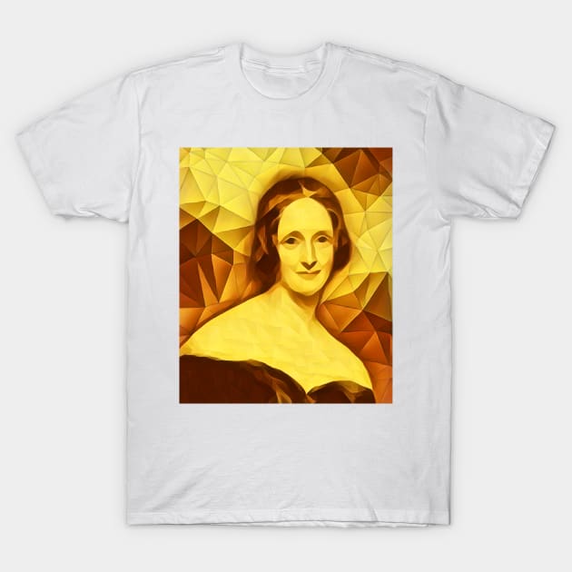 Mary Shelley Golden Portrait | Mary Shelly Artwork 10 T-Shirt by JustLit